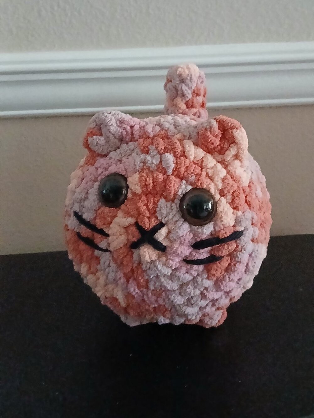 Multi Color Crocheted Loaf Cat Plush